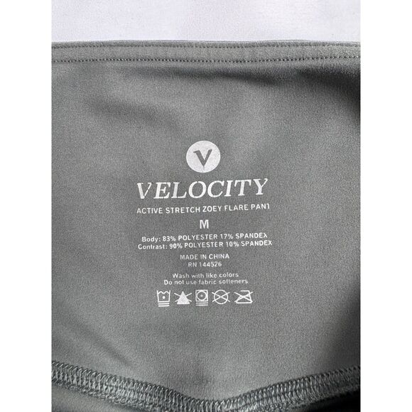 Velocity Active Stretch Zoey Flare Pant Cement Grey Size M Bootcut Yoga Workout - Picture 7 of 11